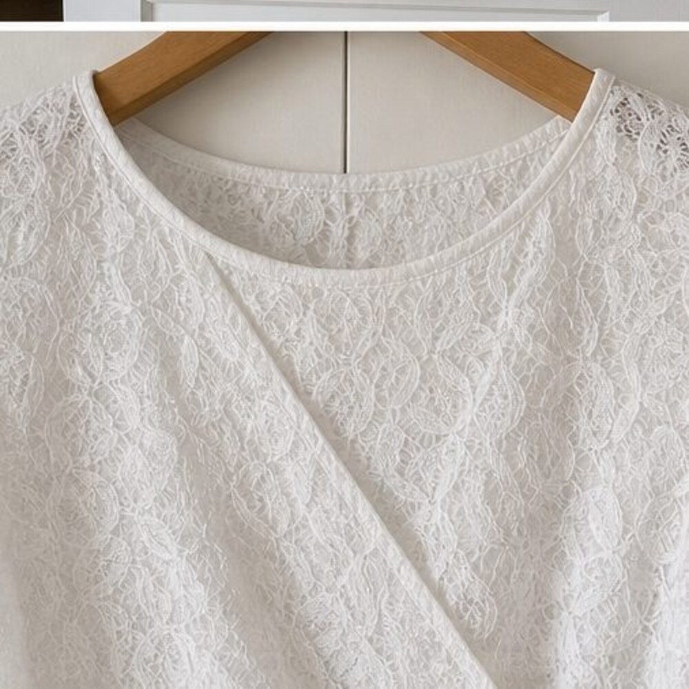 White Ruffle Blouse - Picture 4 of 6